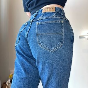 Vintage Riders by Lee denim blue jeans mom fit deep blue